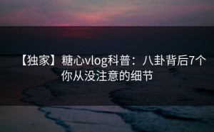 【独家】糖心vlog科普：八卦背后7个你从没注意的细节