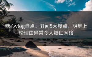 糖心vlog盘点：丑闻5大爆点，明星上榜理由异常令人爆红网络